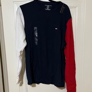 Tommy Hilfiger Men’s Colorblock Thermal Long Sleeve Shirt NWT Size L